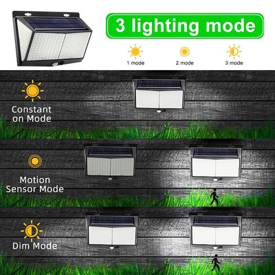 8W 288pcs LED Outdoor Super Bright Led Wall Mounted Solar Motion Sensor Light